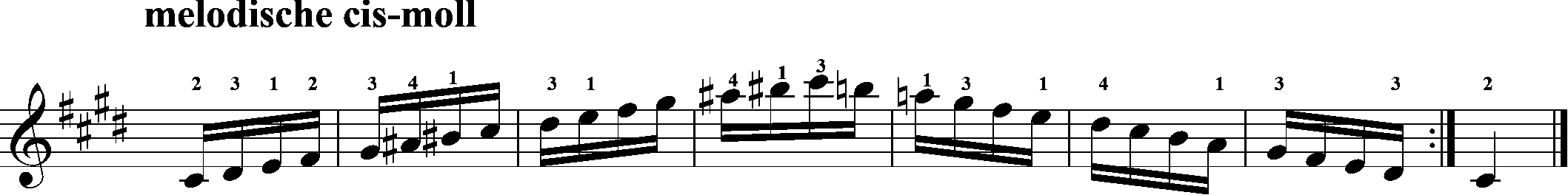 akkordeon, melodische cis-moll, skalen, hanon